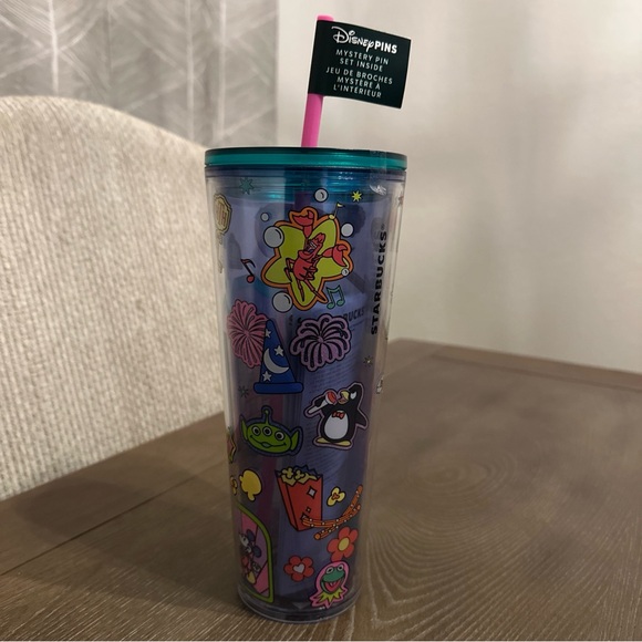 Disney Parks 2026 Hollywood Studios Starbucks 9” Travel Tumbler Cup Only NO Pins - Picture 3 of 4